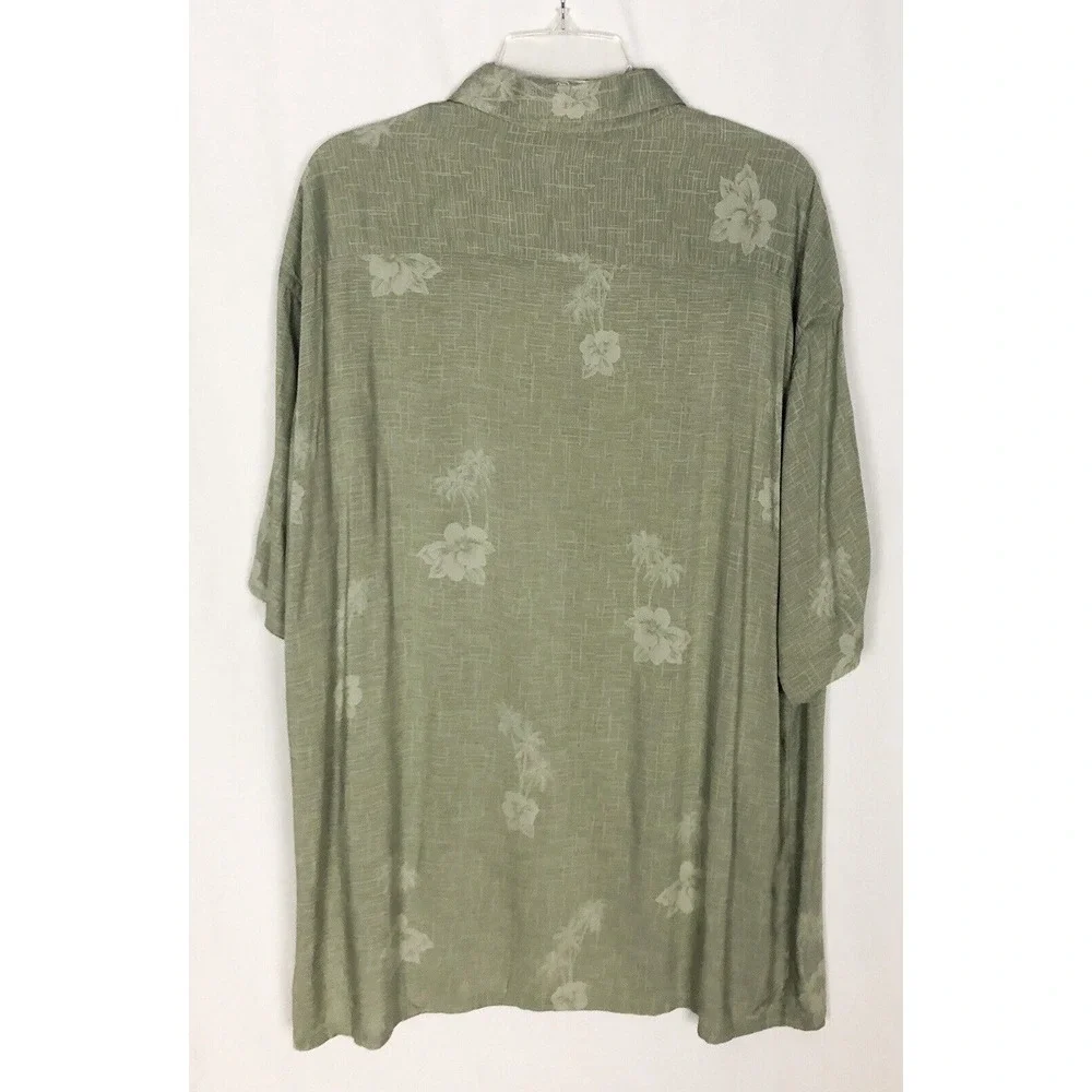 Corsini capri St‎ Tropez Ibiza button up size XL Green Hawaiian shirt